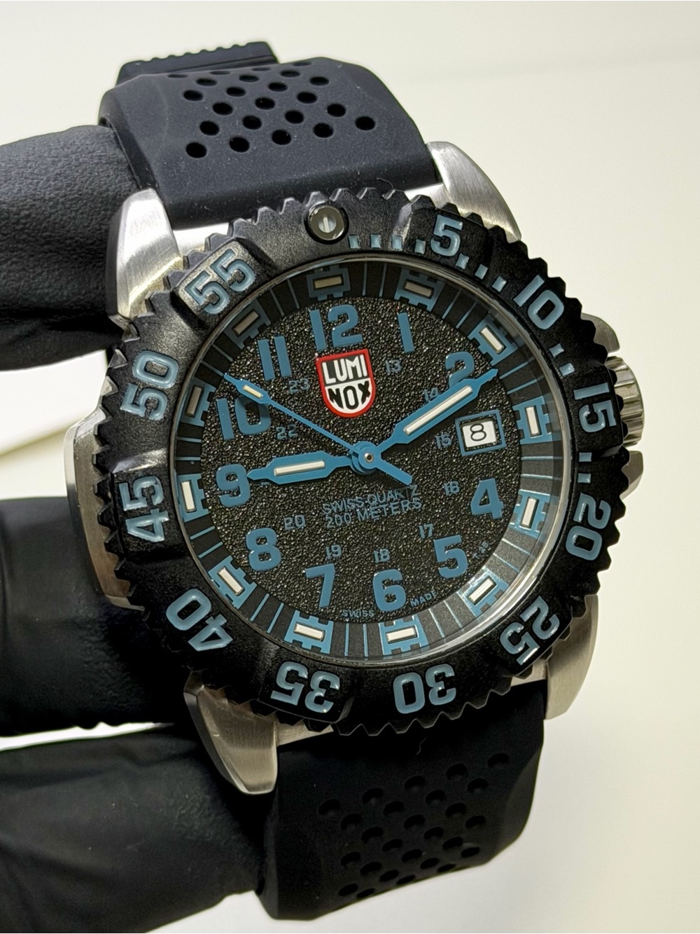 Luminox Navy Seal Colormark 3150 Diver Date Silver Stainless Steel 46mm Watch